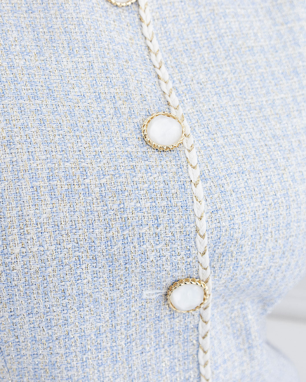 Serelisse | Gizia White & Blue Tweed Set