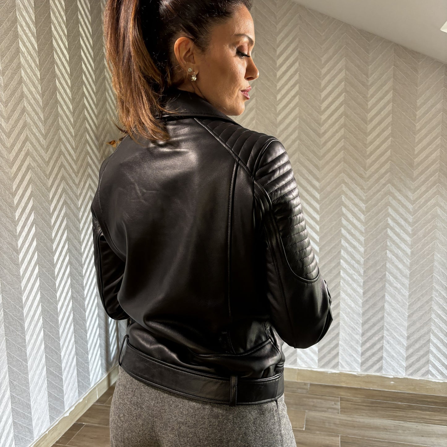 Noirvane | Black Leather Biker Jacket