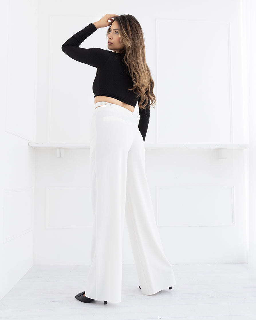 Aura | Statement Pants with built-in wraparound belt