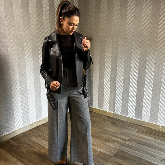 Noirvane | Black Leather Biker Jacket