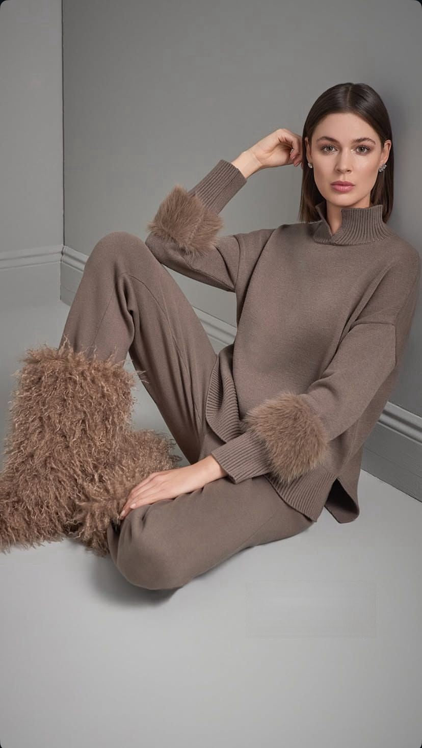 Arden | Fur-Cuff Sweater