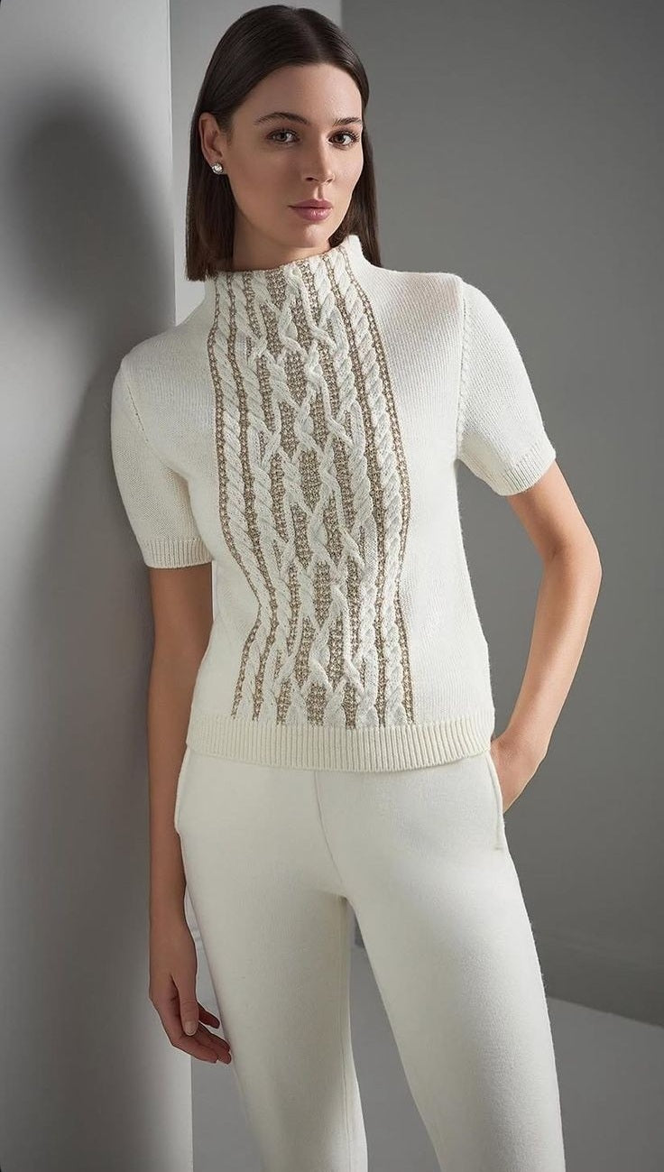 Liora | Knit Accent Sweater