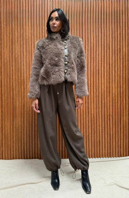 Isabella | Plush Buttoned Fur Jacket