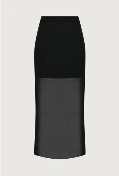 Flow | Black Mesh Panel Skirt