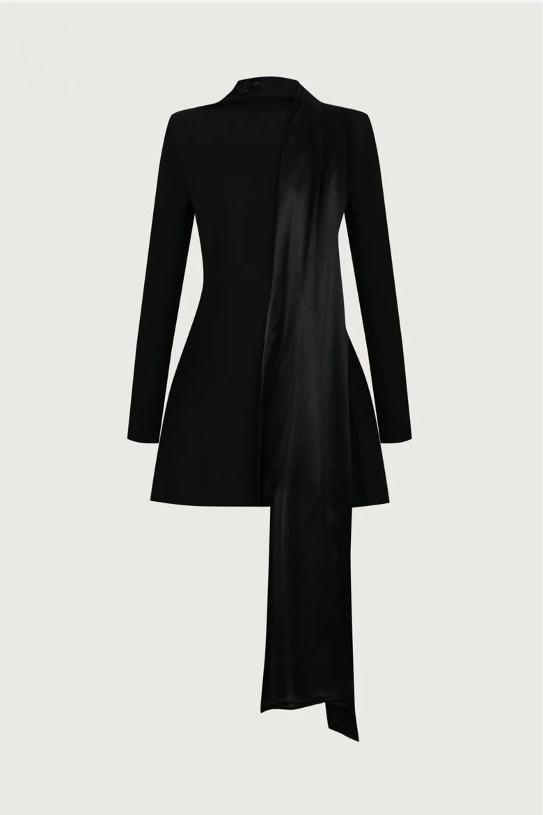 Fayla | Jacket Dress with Attached Scarf