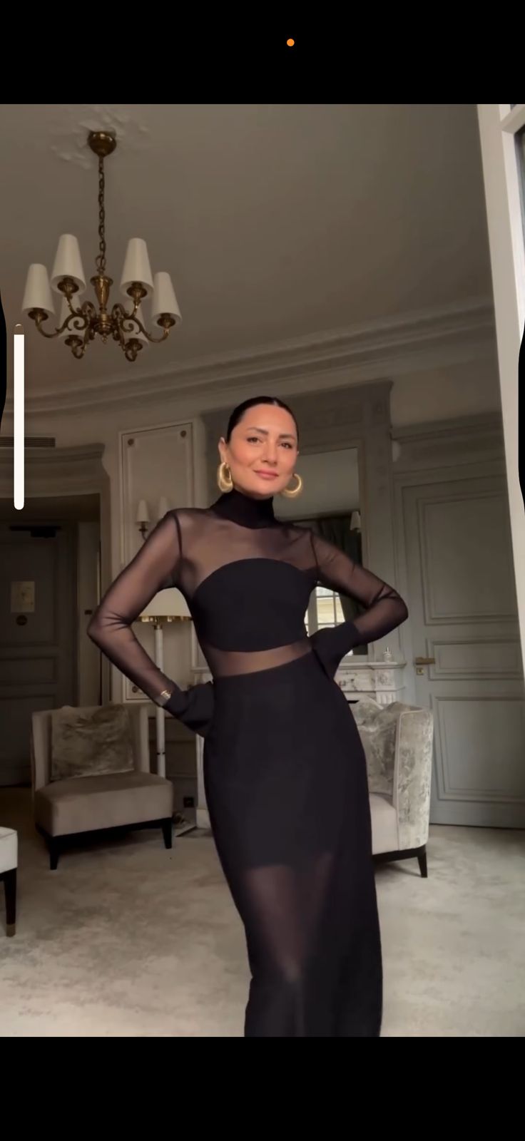 Flow | Black Mesh Panel Skirt