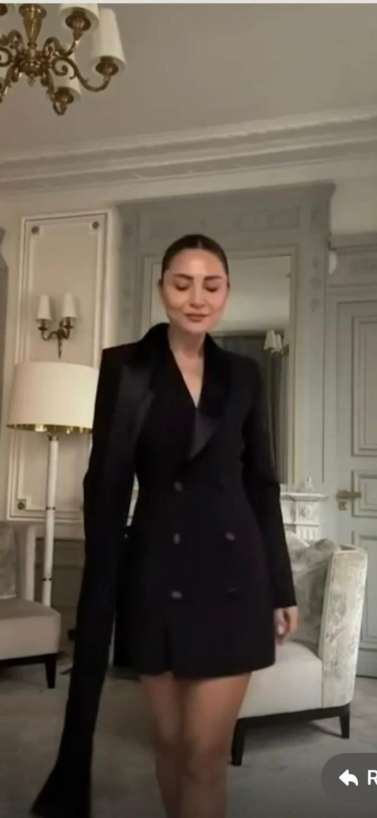 Fayla | Jacket Dress with Attached Scarf